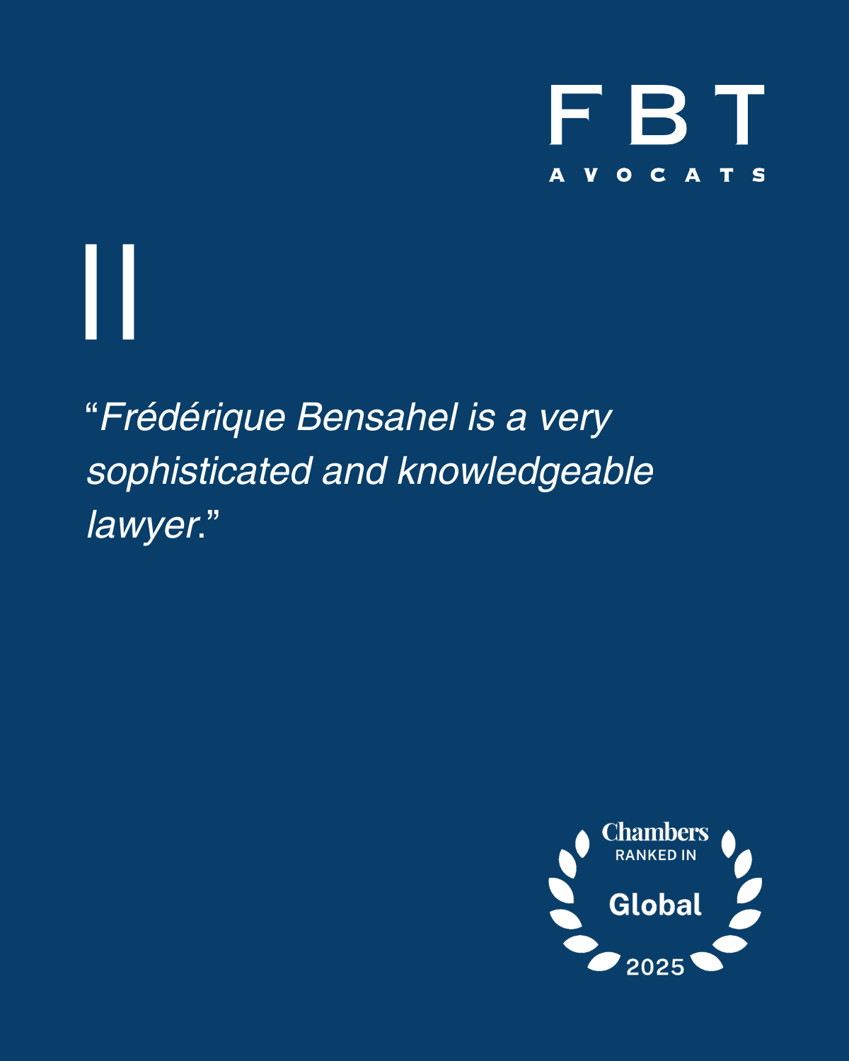 Frédérique Bensahel Chambers Global 2025